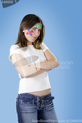 Image of Woman with bandages on the face