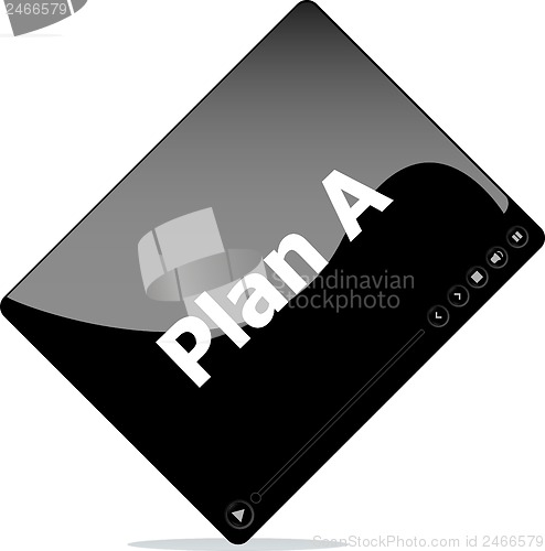 Image of Video media player for web with plan a word