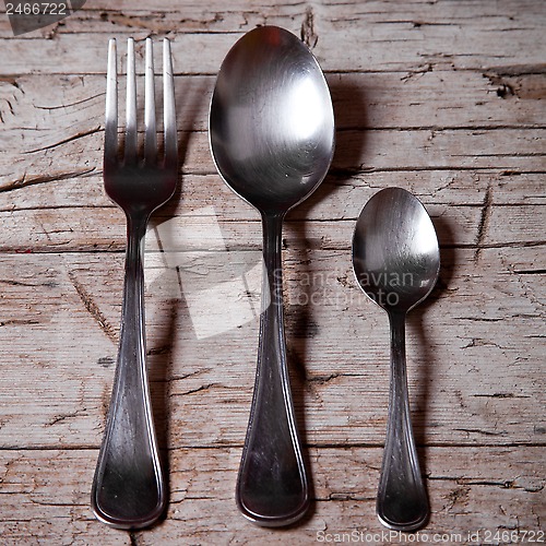 Image of vintage spoons and fork