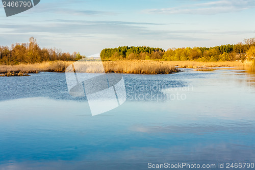 Image of Sky And Clouds Reflection On Lake