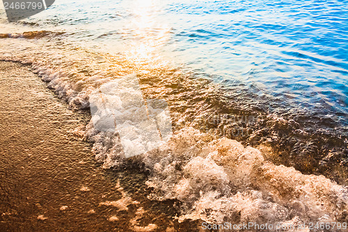 Image of Sand beach and wave