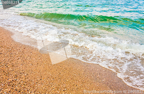 Image of Sand beach and wave