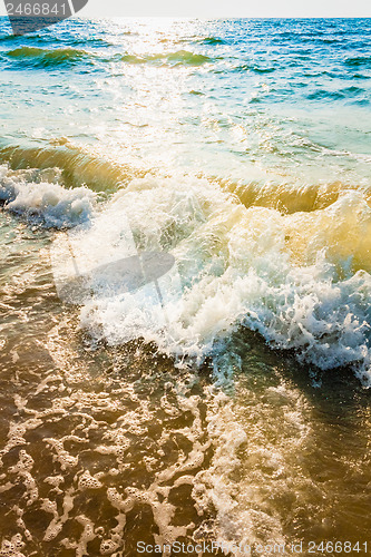 Image of Sand beach and wave