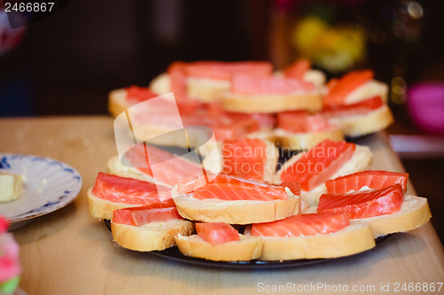 Image of Sandwiches With Smoked Salmon 