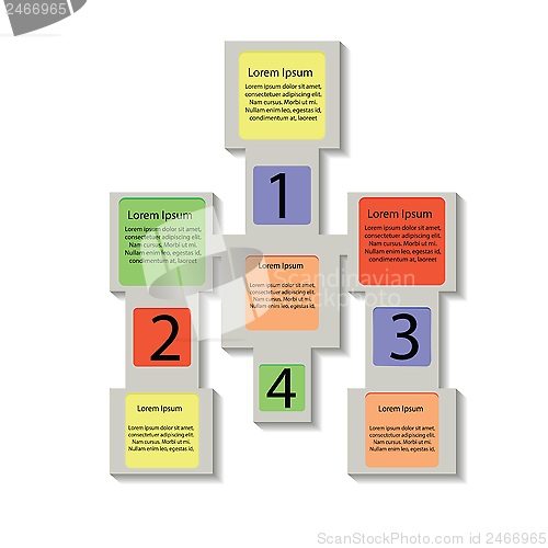 Image of  abstract square info graphic business elements