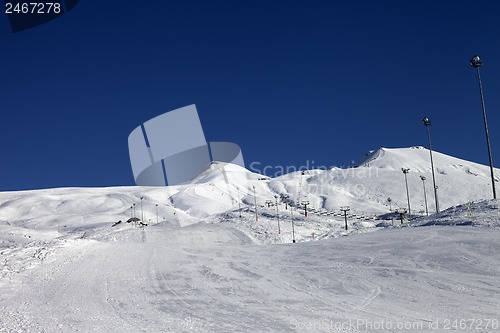 Image of Ski resort at sun day