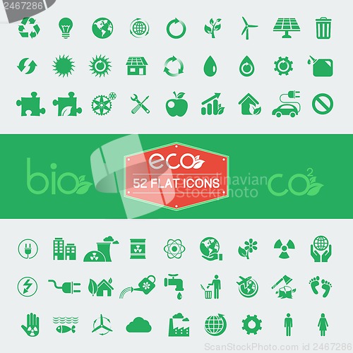 Image of Ecology Flat Icon Set