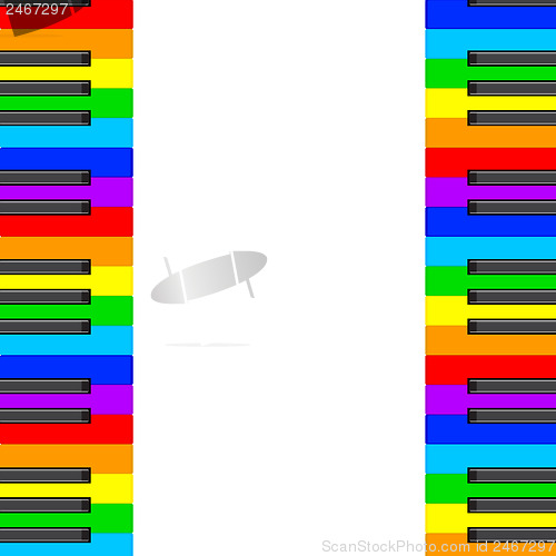 Image of music background with piano keys. vector illustration. 