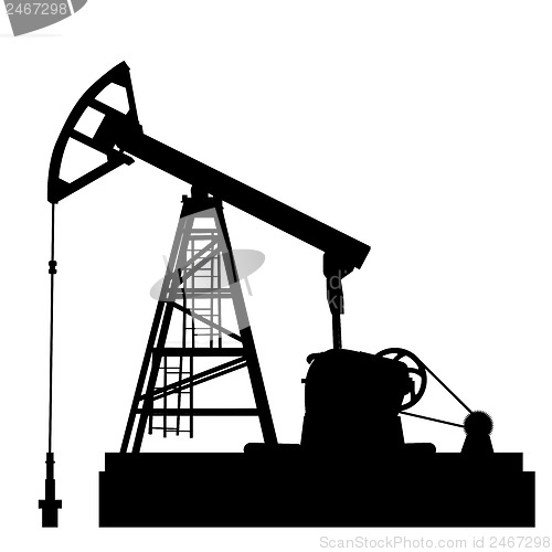 Image of Oil pump jack. Oil industry equipment. Vector illustration.