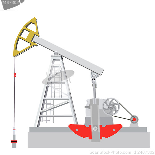 Image of Oil pump jack. Oil industry equipment. Vector illustration.