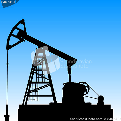 Image of Oil pump jack. Oil industry equipment. Vector illustration.