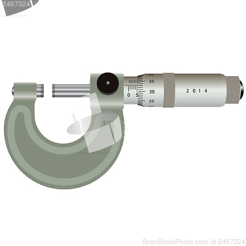 Image of micrometer isolated on a white background. Vector illustration.