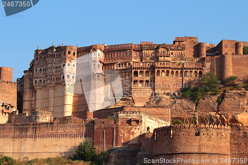 Image of fort in Jodhpur in sunset light