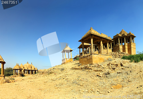 Image of cenotaphs in Bada Bagh - Jaisalmer India