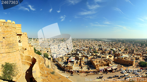 Image of panorama of Jaisalmer city in india