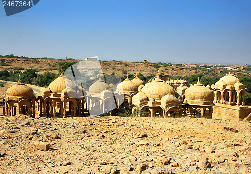 Image of cenotaphs in Bada Bagh - Jaisalmer India