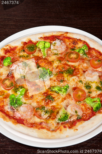 Image of seafood pizza