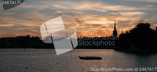 Image of Stockholm sunset view 