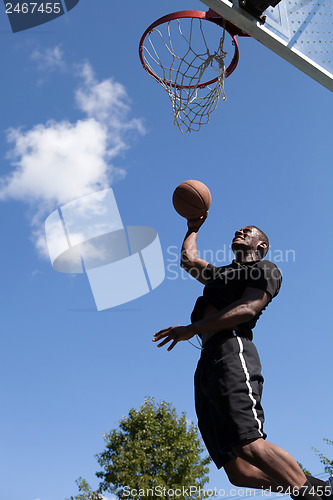 Image of Man Dunking a Basketball