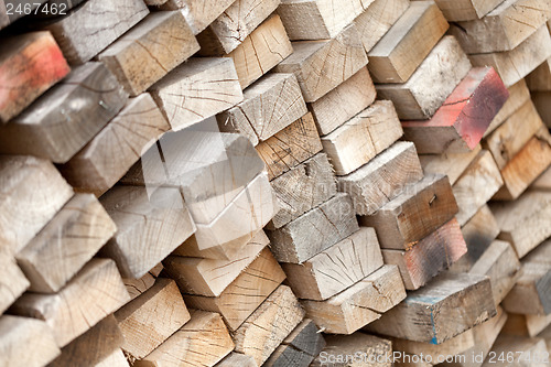 Image of Stack of Old Lumber