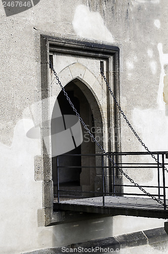 Image of Medieval castle door.