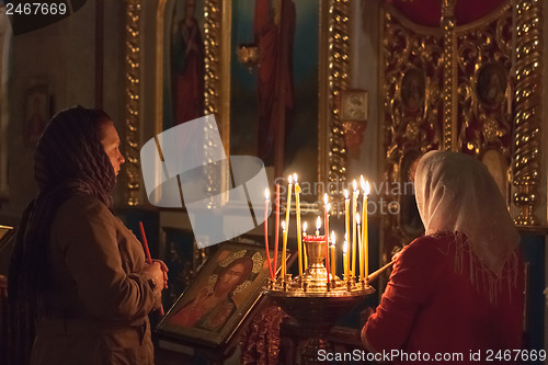 Image of Women Pray At Easter