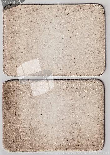 Image of Vintage Paper Card Texture On  White Background