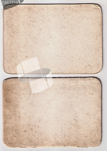 Image of Vintage Paper Card Texture On  White Background