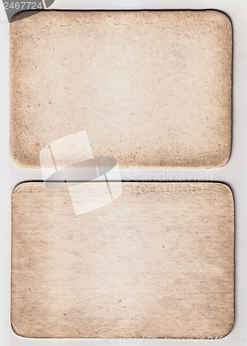 Image of Vintage Paper Card Texture On  White Background