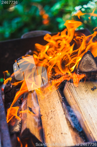 Image of Wood On Fire