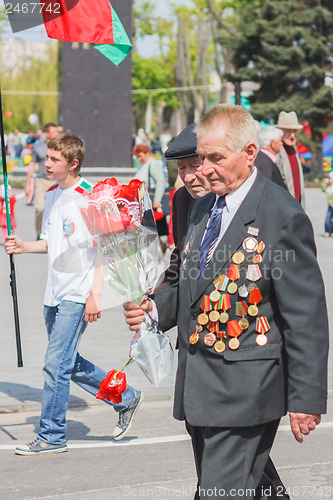 Image of Unidentified veterans during the celebration of Victory Day. MIN