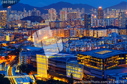 Image of View of Downtown Kowloon Hongkong from the Beacon Hill.