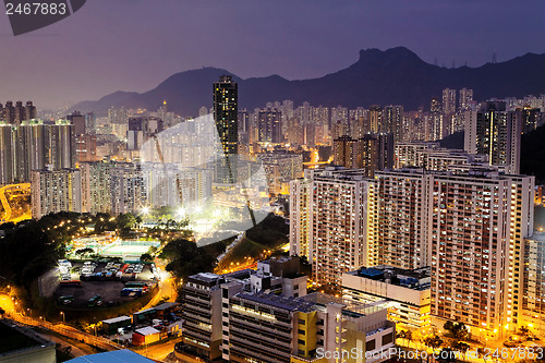 Image of sunset hongkong city