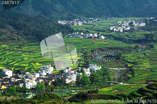 Image of Rural landscape in wuyuan county, jiangxi province, china. 