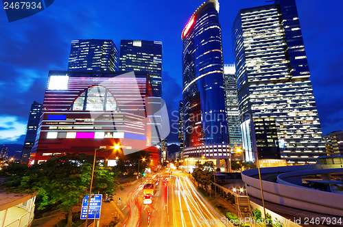 Image of downtown city night