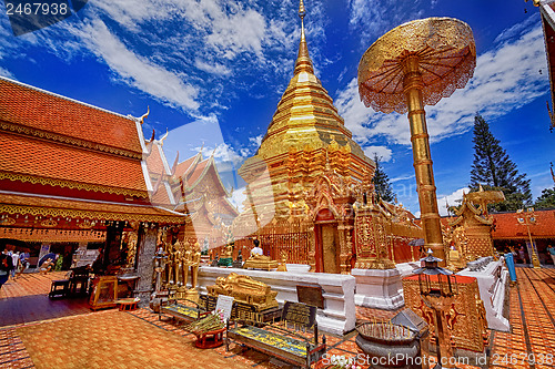 Image of temple  in chiang mai, Thailand