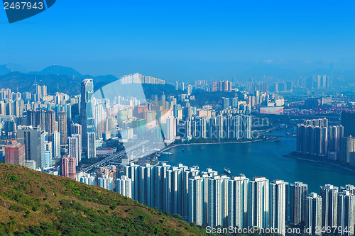 Image of View of Downtown Kowloon Hongkong from Tsuen Wan