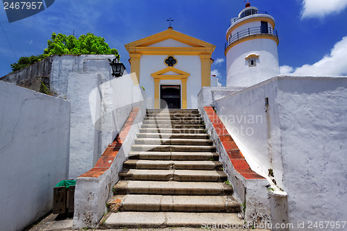 Image of macau famous landmark, lighthouse