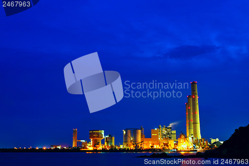 Image of power station at night