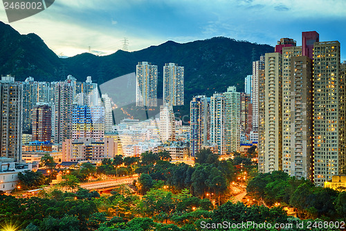 Image of Hong Kong downtown sunset, Wong Tai Sin