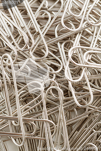 Image of paper clips to background.