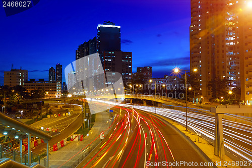 Image of downtown skyline at night