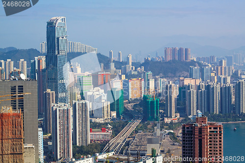 Image of View of Downtown Kowloon Hongkong from Tsuen Wan