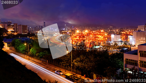 Image of downtown city night