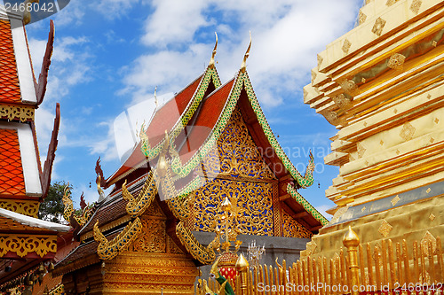 Image of temple  in chiang mai, Thailand