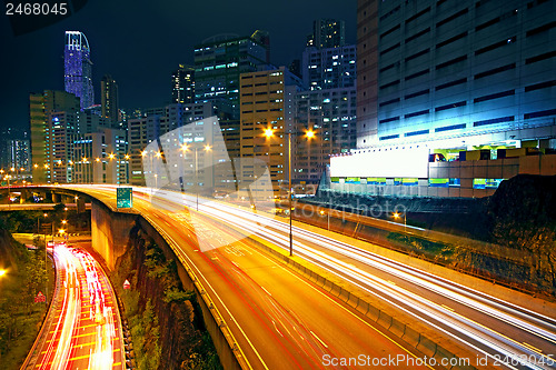 Image of business area of hongkong at night