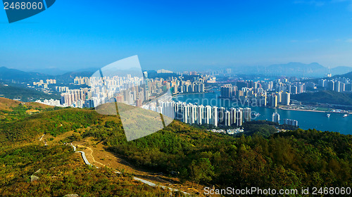 Image of View of Downtown Kowloon Hongkong from Tsuen Wan