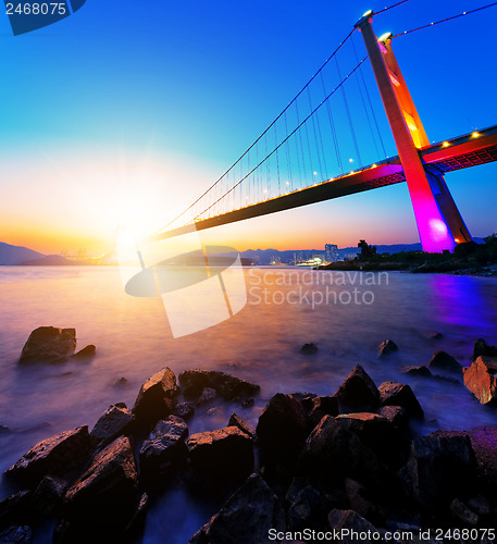 Image of Sunset at Tsing Ma Bridge 