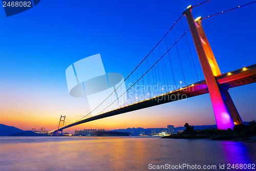 Image of Sunset at Tsing Ma Bridge 