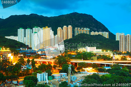 Image of Hong Kong downtown sunset, Wong Tai Sin